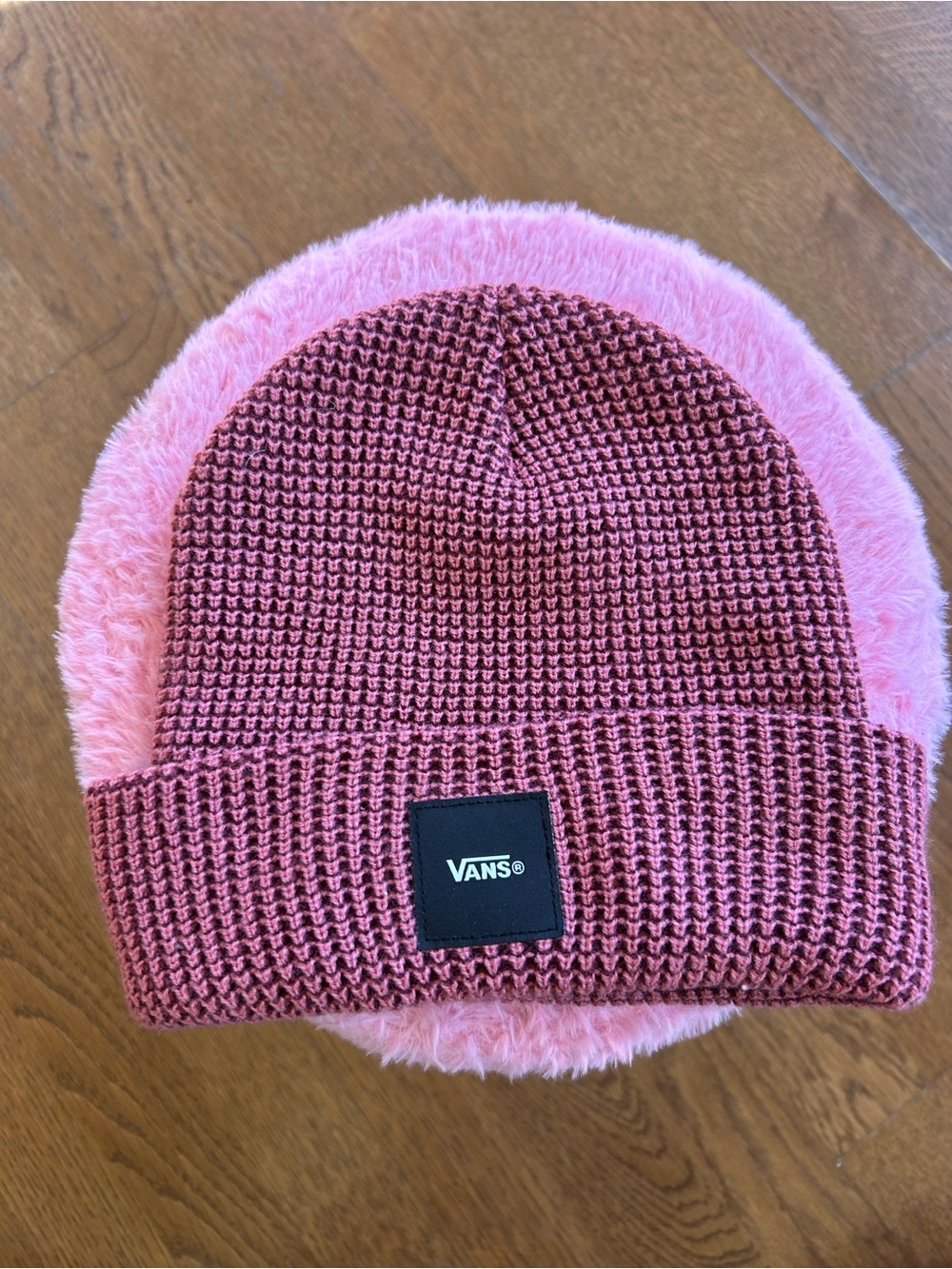Vans Rose Pink Rib Knit Beanie